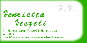 henrietta veszeli business card